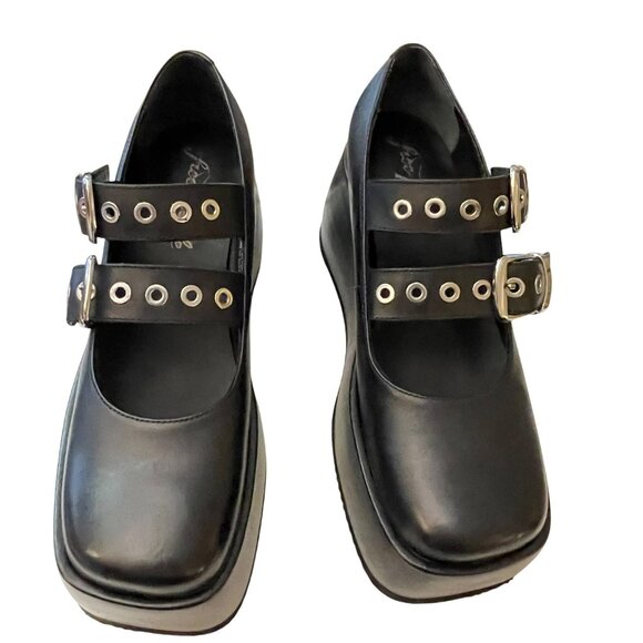 Free People Rhys Mary Jane Platform Boho Punk Gothic Shoes Size 8.5 NEW - Picture 4 of 9